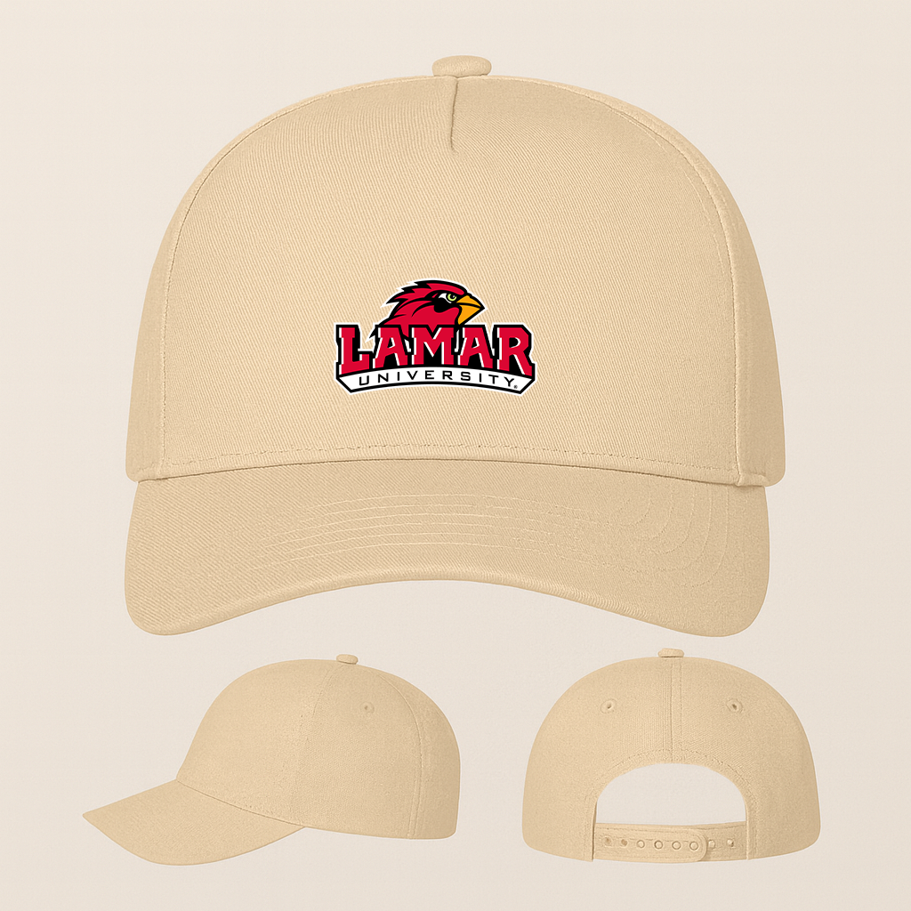 Lamar Cardinals Logo Five Panel Twill Snapback Cap