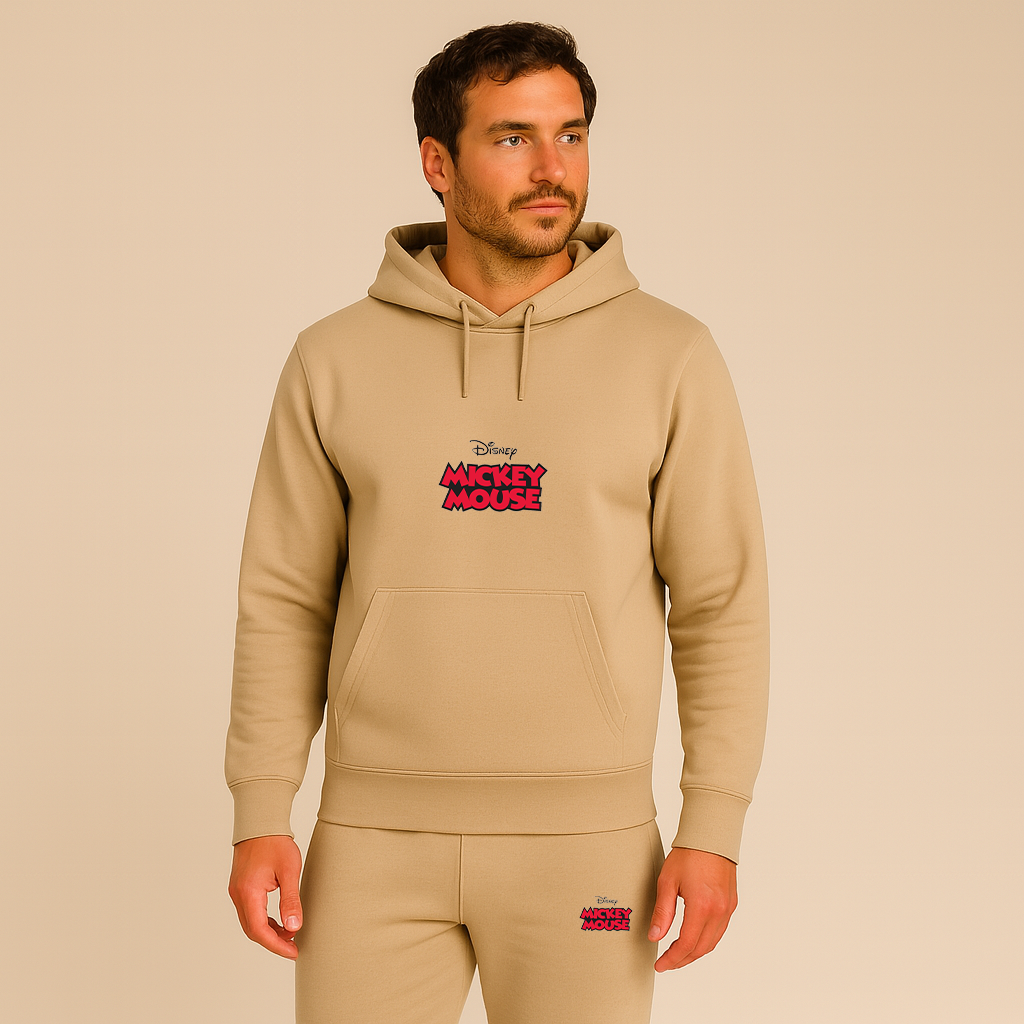 Men's Mickey Mouse Disney Cartoon Hoodie Joggers Set