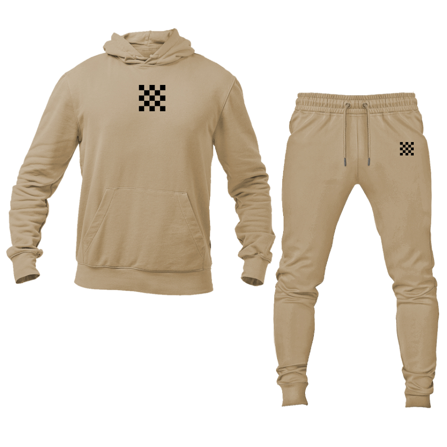 Men's Checker Motors Corporation Logo Hoodie Joggers Set