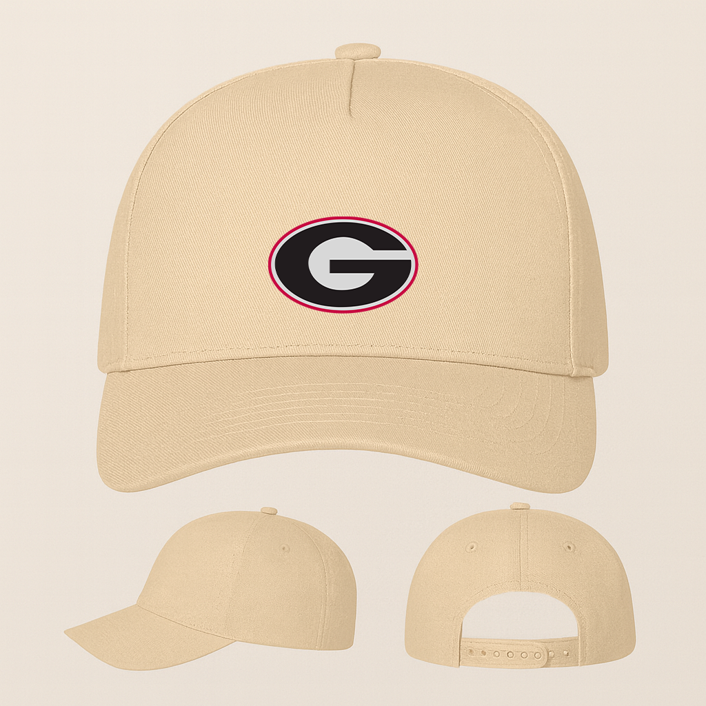 George Georgia Bulldogs Logo Five Panel Twill Snapback Cap