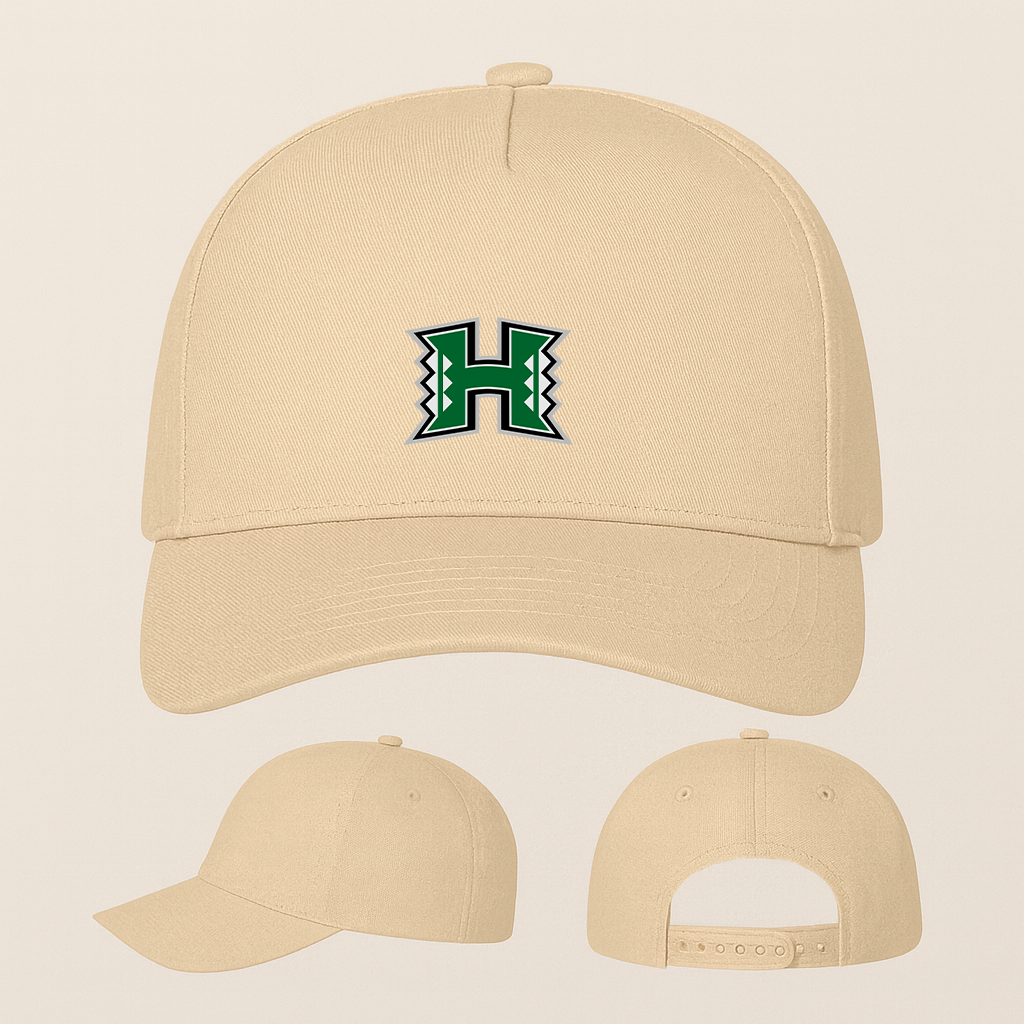 Hawaii Warriors Logo Five Panel Twill Snapback Cap