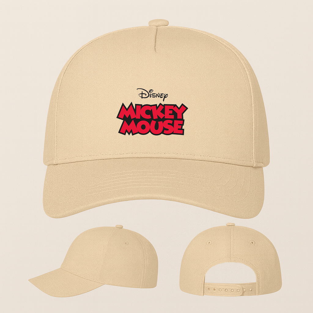Mickey Mouse Disney Cartoon Five Panel Twill Snapback Cap