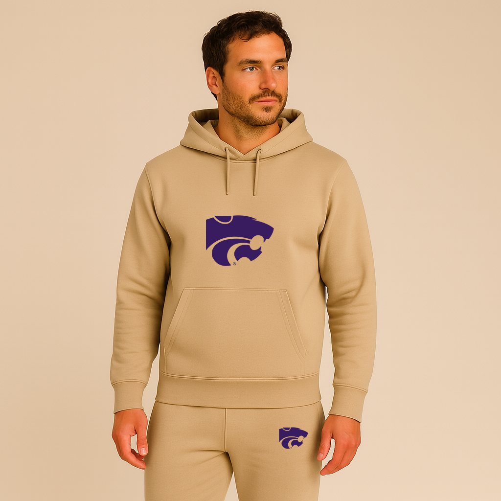 Men's Kansas State Wildcats Logo Hoodie Joggers Set