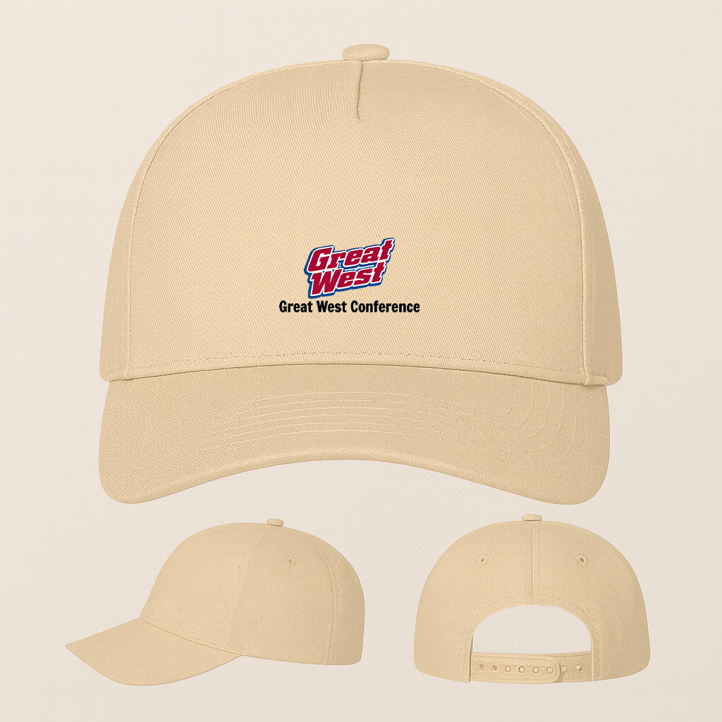 George Great West Conference Logo Five Panel Twill Snapback Cap