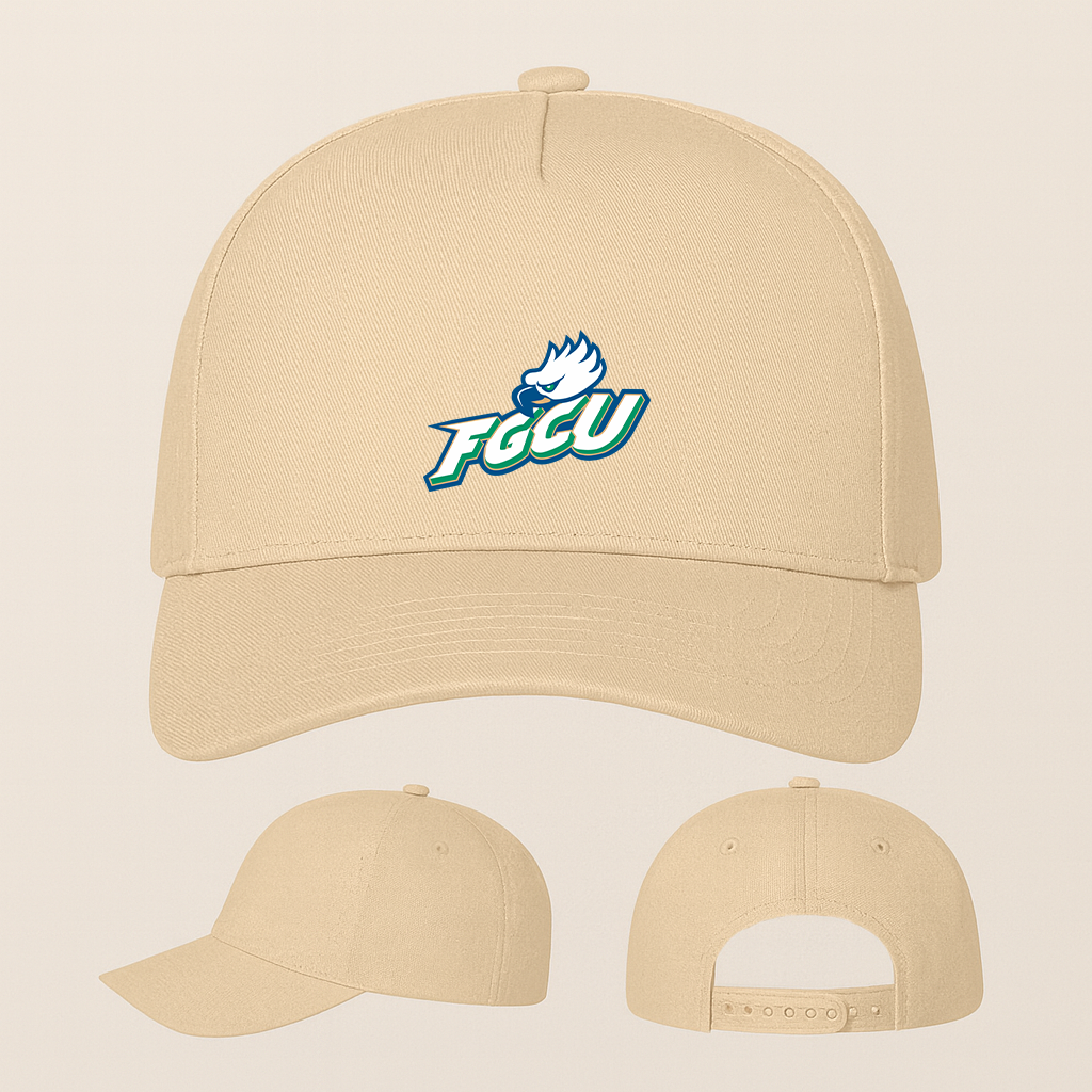 Florida Gulf Coast Eagles Logo Five Panel Twill Snapback Cap