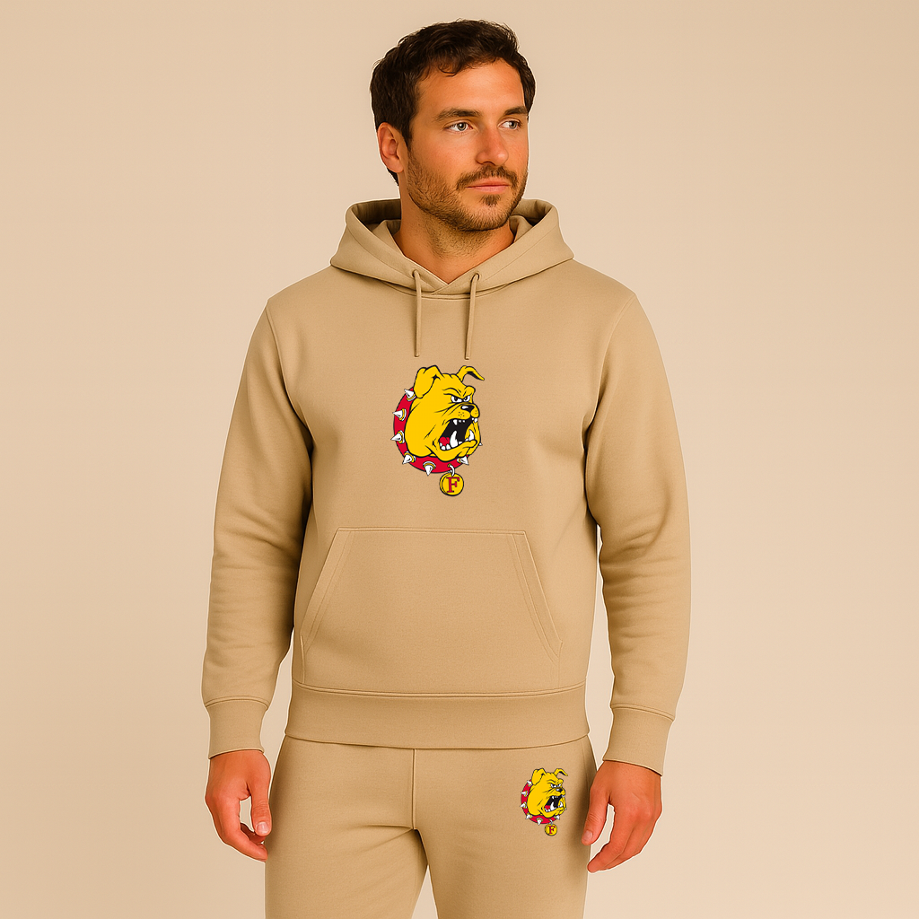 Men's Ferris State Bulldogs Logo Hoodie Joggers Set