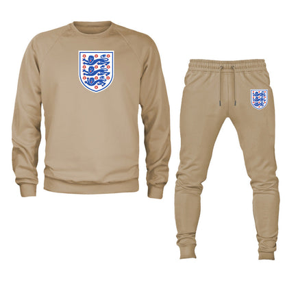 Men's England National Football Team Crewneck Sweatshirt Joggers Suit