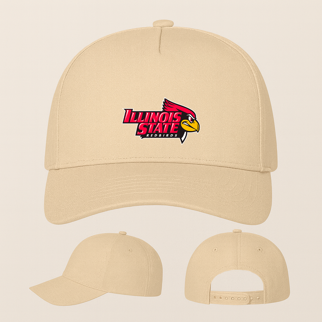 Illinois State Redbirds Logo Five Panel Twill Snapback Cap