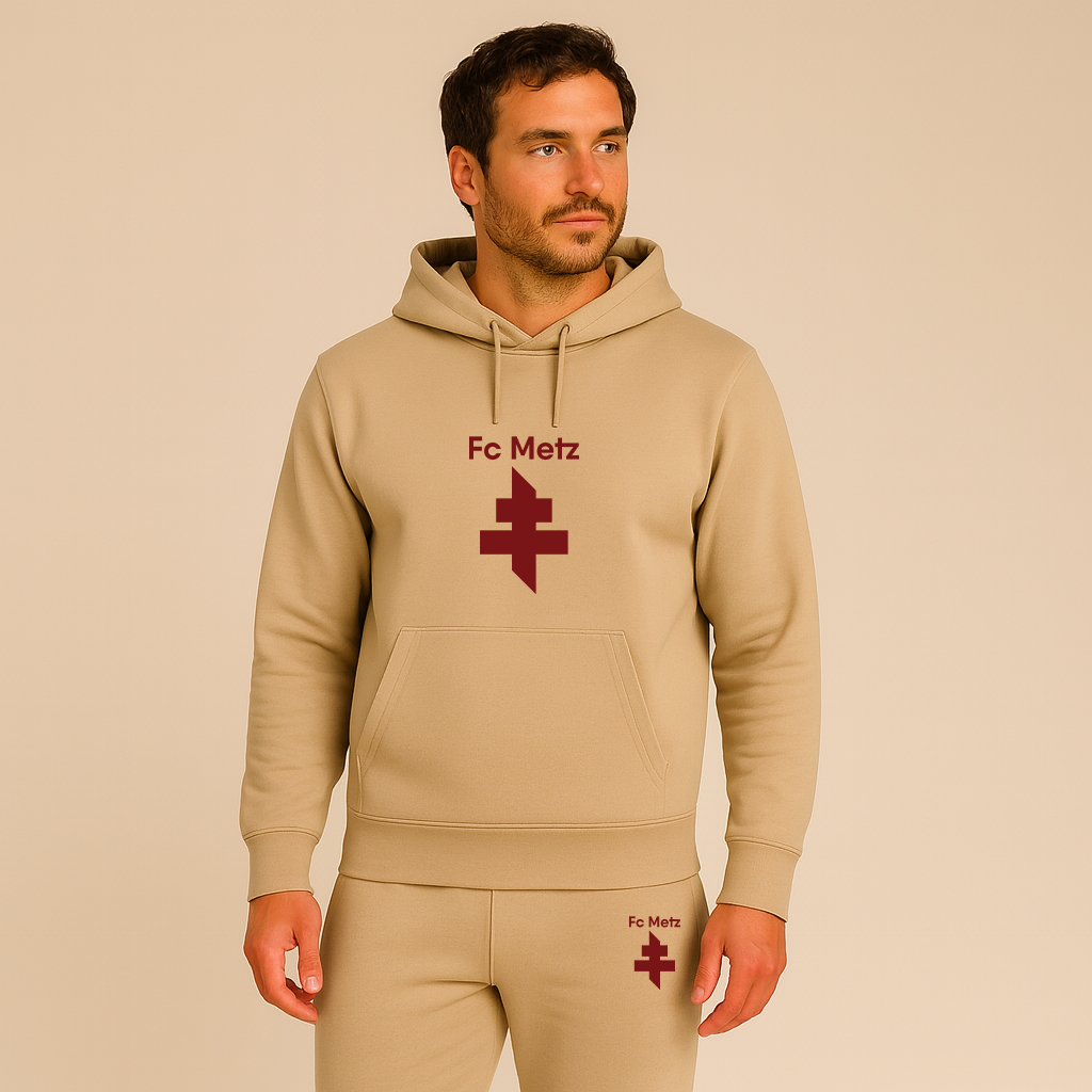 Men's FC Metz Soccer Logo Hoodie Joggers Set