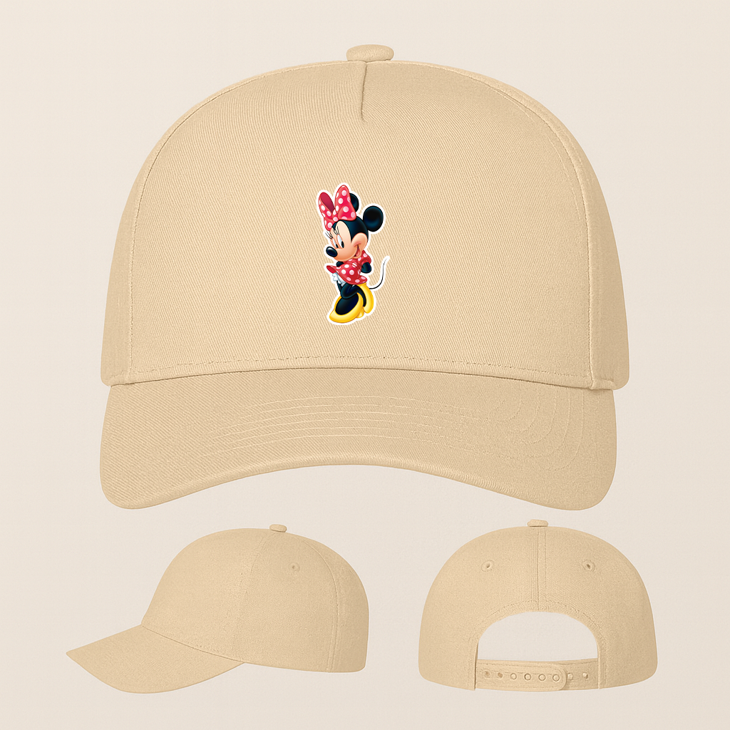 Minnie Mouse Cartoon Five Panel Twill Snapback Cap