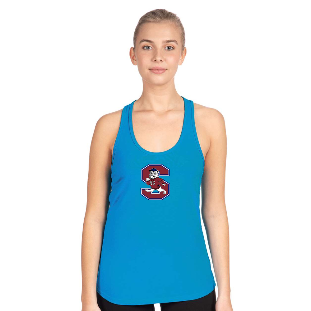 Women's South Carolina State Bulldogs Logo Next Level Ideal Racerback Tank