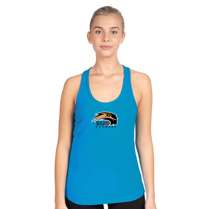 Women's SIU Edwardsville Cougars Logo Next Level Ideal Racerback Tank