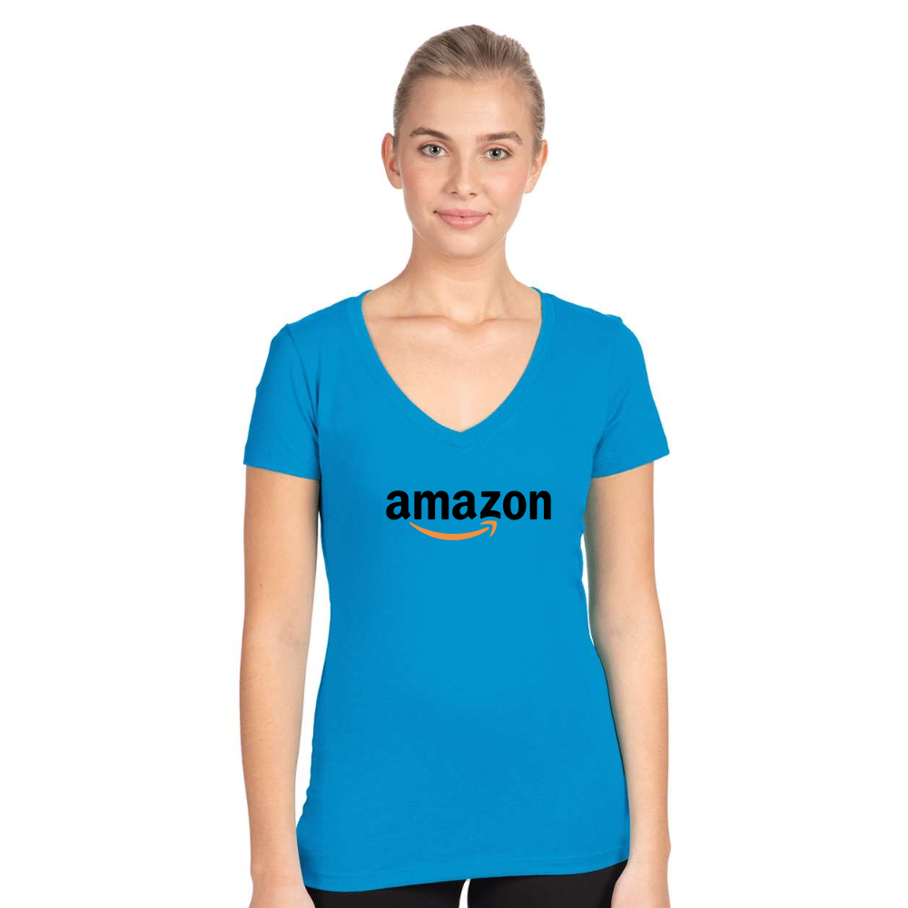 Women's Amazon Logo  Next Level V-Neck T-Shirt