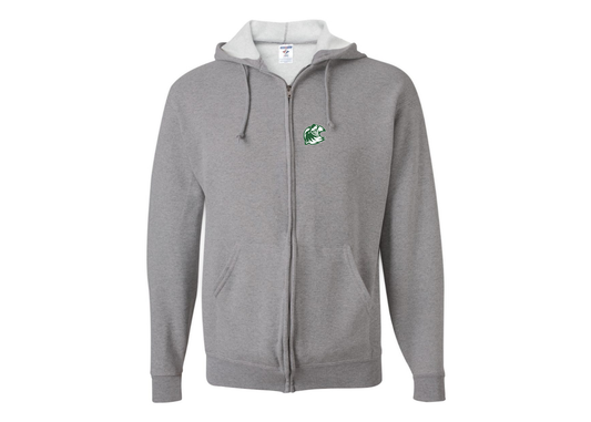 Men's Utah Valley Wolverines JERZEES NuBlend Full-Zip Hooded Sweatshirt