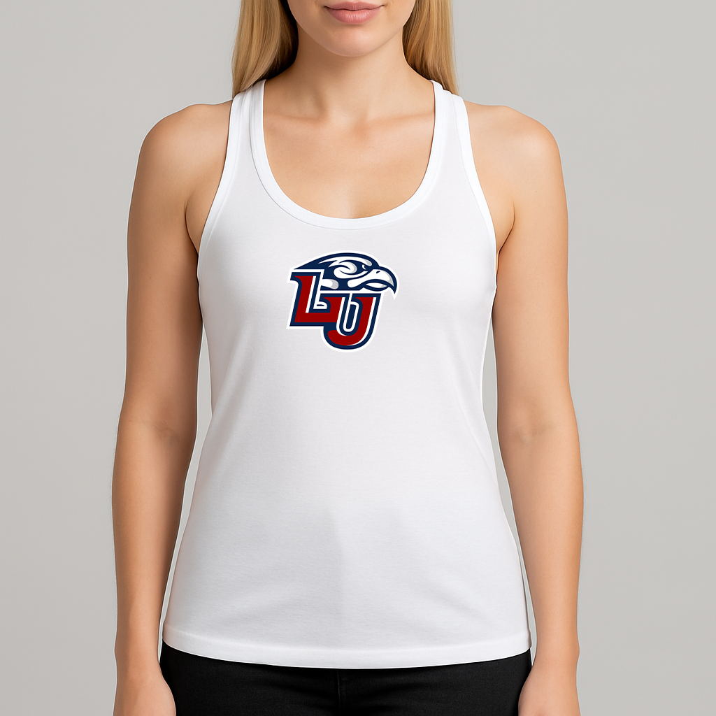 Women's Liberty Flames Logo Next Level Ideal Racerback Tank
