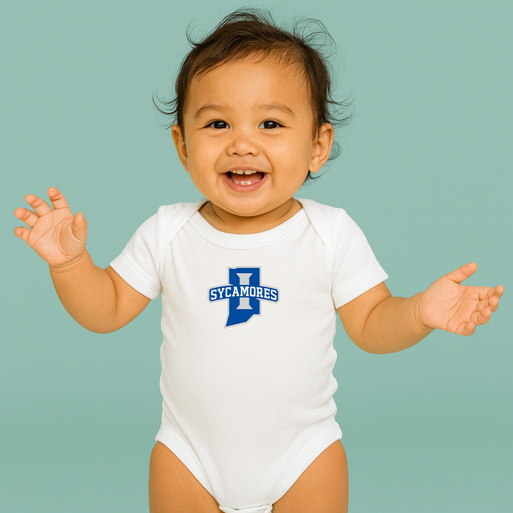 Indiana State Sycamores Logo Baby Romper Onesie