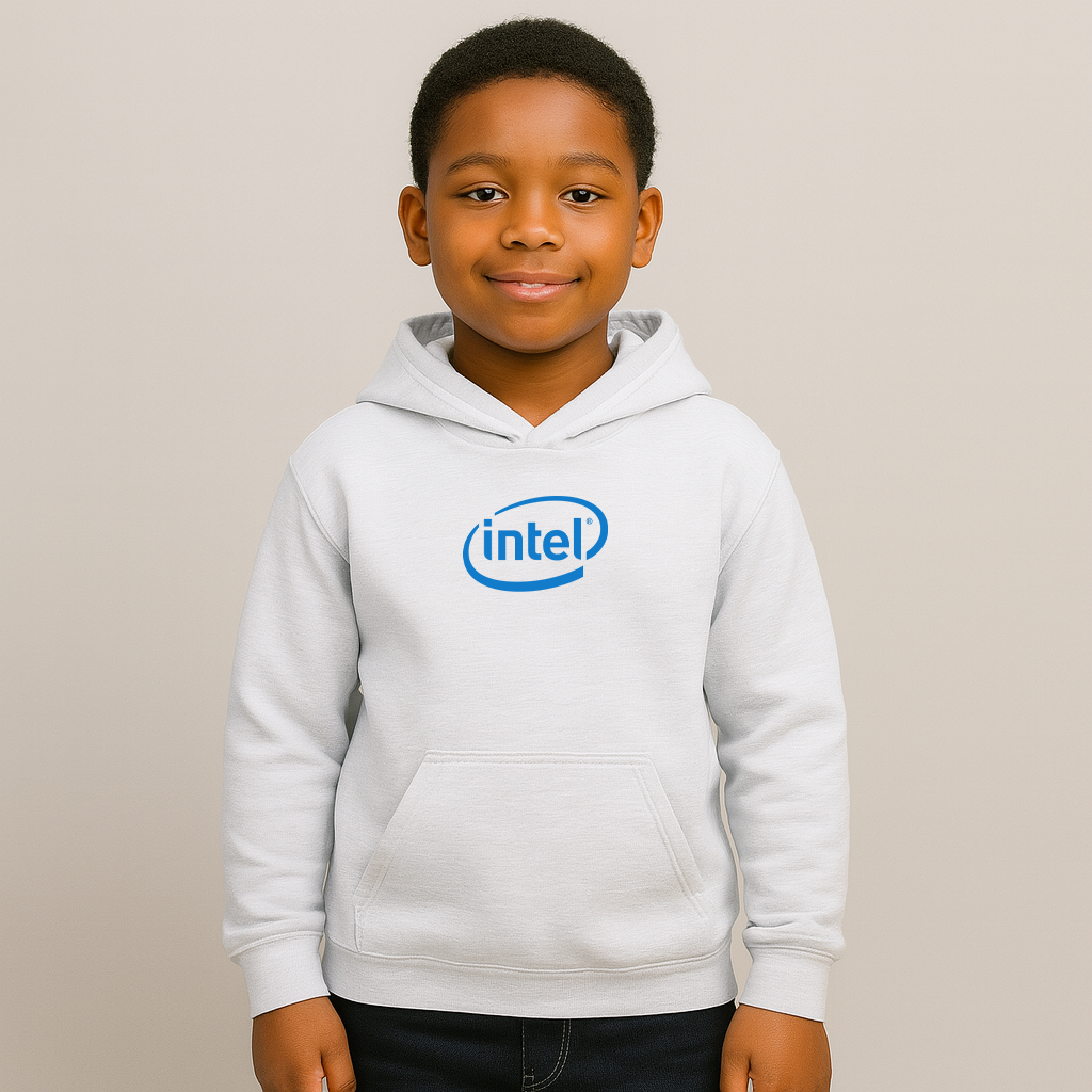 Youth Intel Logo Pullover Hoodie
