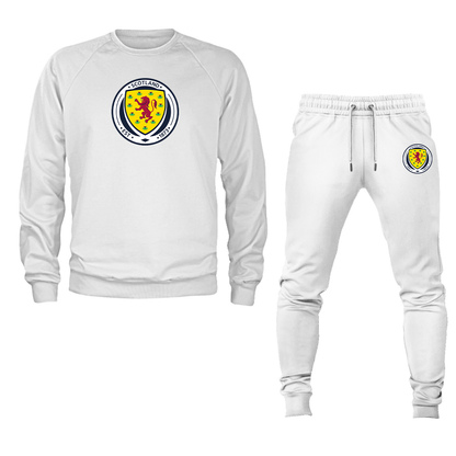 Men's Scotland National Soccer Team Crewneck Sweatshirt Joggers Suit