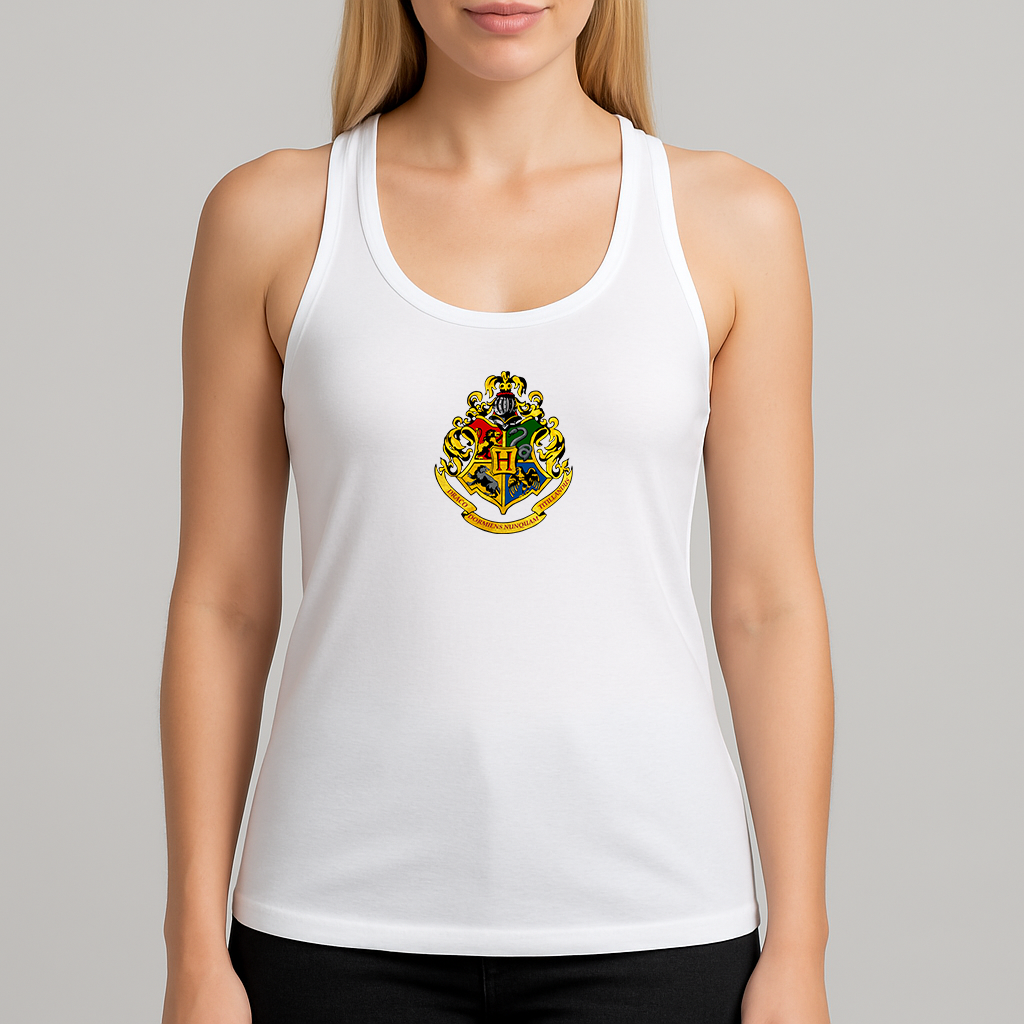 Women's Hogwarts Emblem Harry Potter Movie Racerback Tank Top