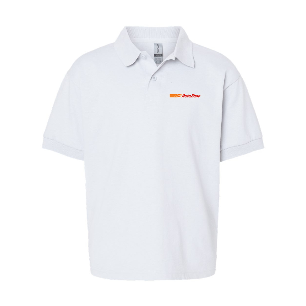 Youth AutoZone Logo Gildan Dry Blend Jersey Polo