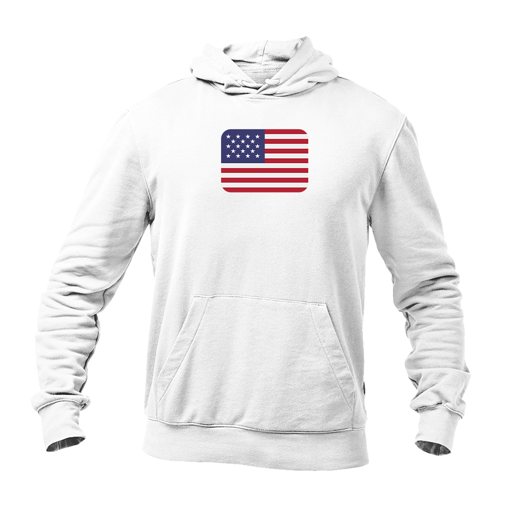 Men's American-Flag-Emoji Pullover Hoodie
