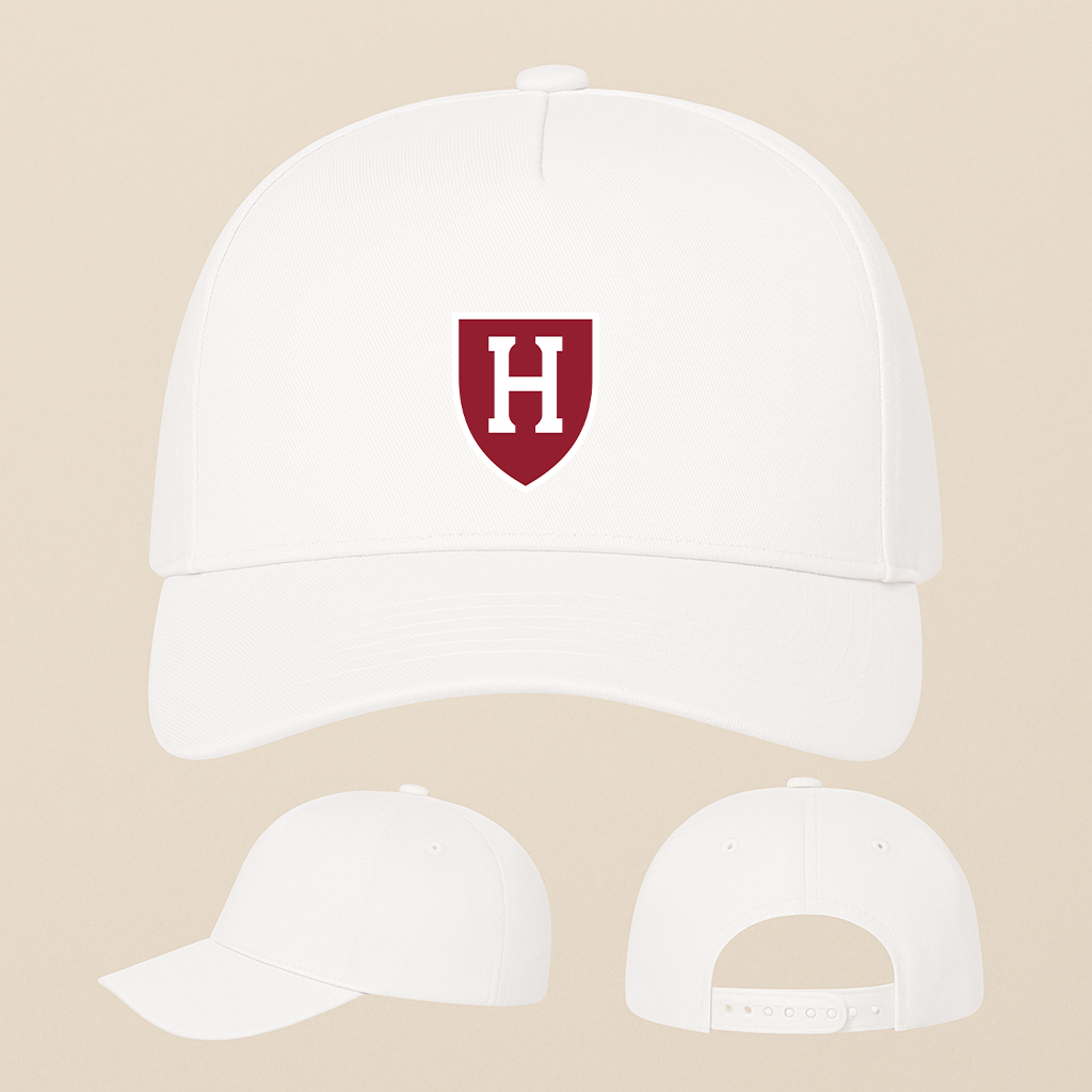 George Harvard Crimson Logo Five Panel Twill Snapback Cap