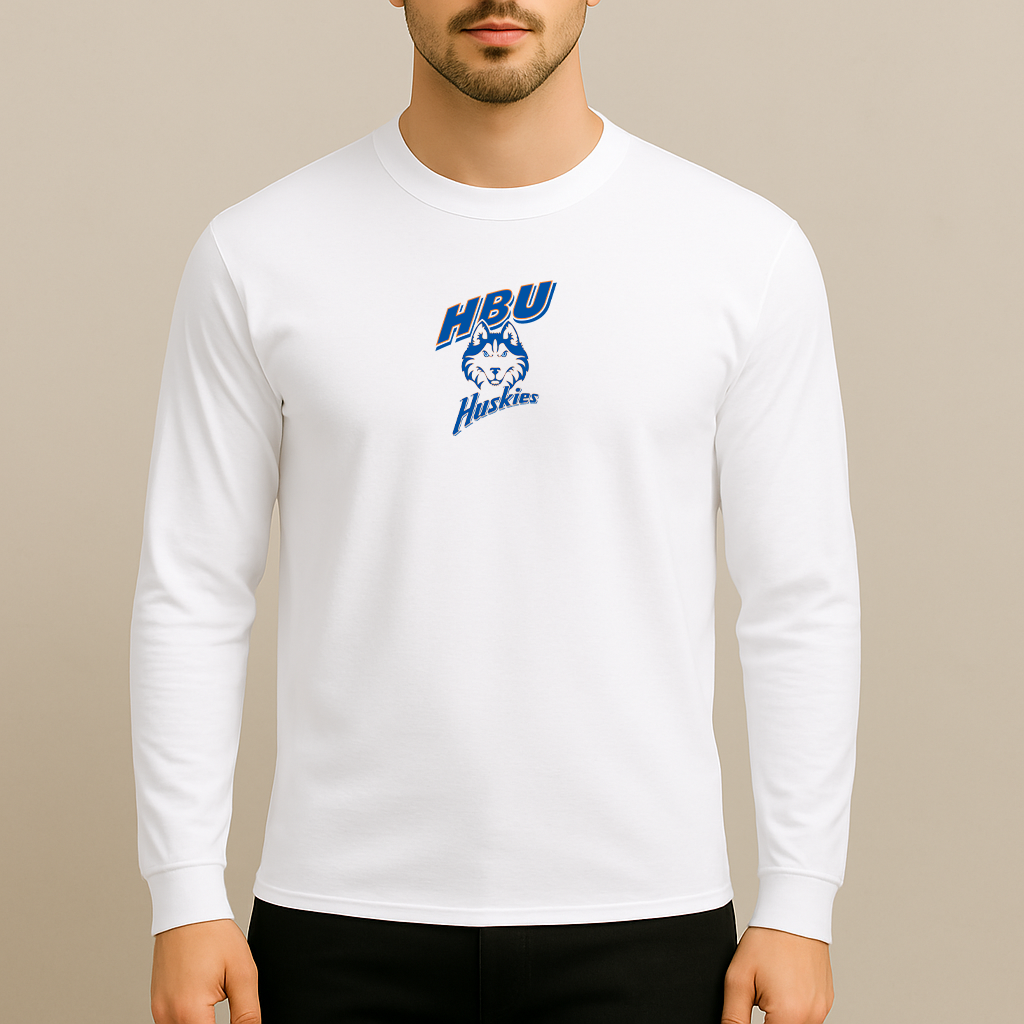 Men's Houston Baptist Huskies Logo Long Sleeve T-Shirt