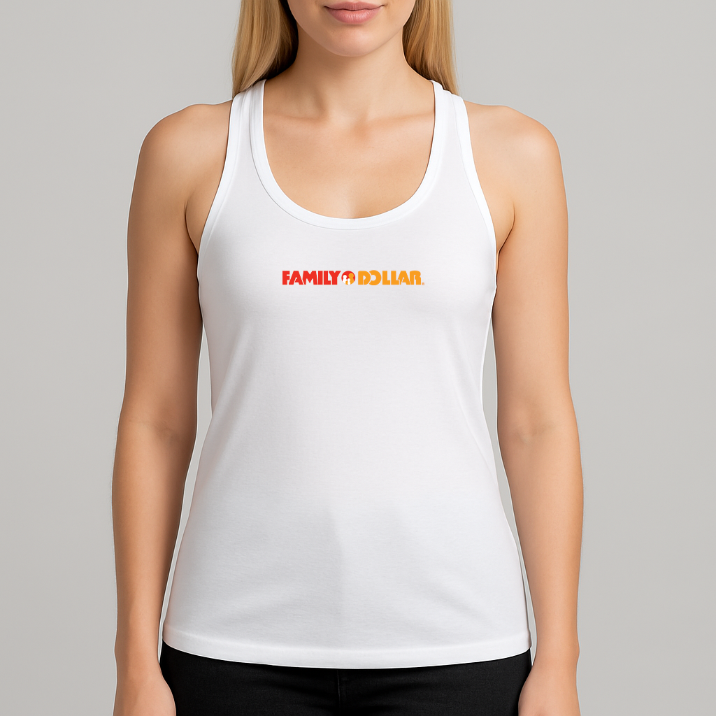 Women's Family Dollar Logo Next Level Ideal Racerback Tank