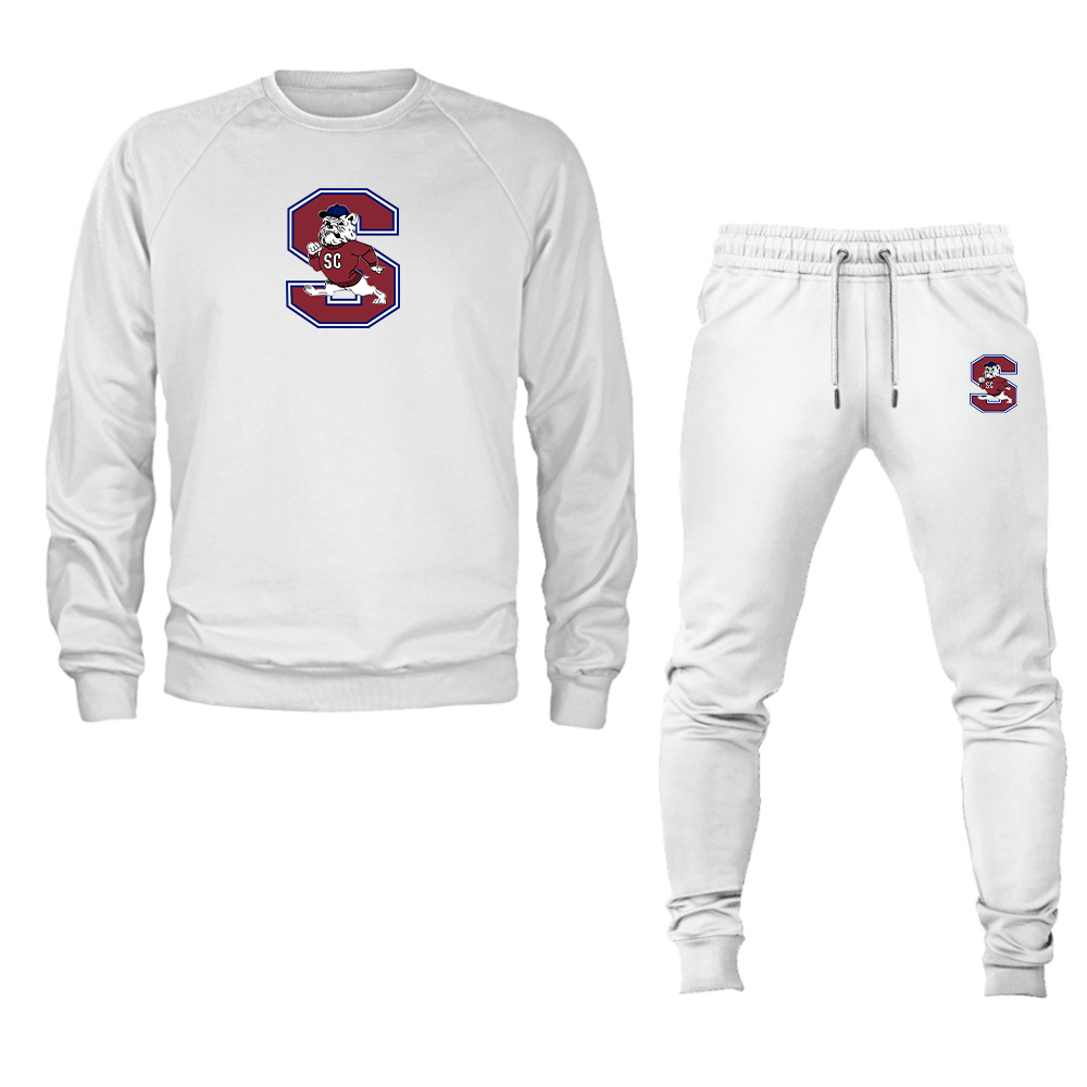 Men's South Carolina State Bulldogs Logo Crewneck Sweatshirt Joggers Suit