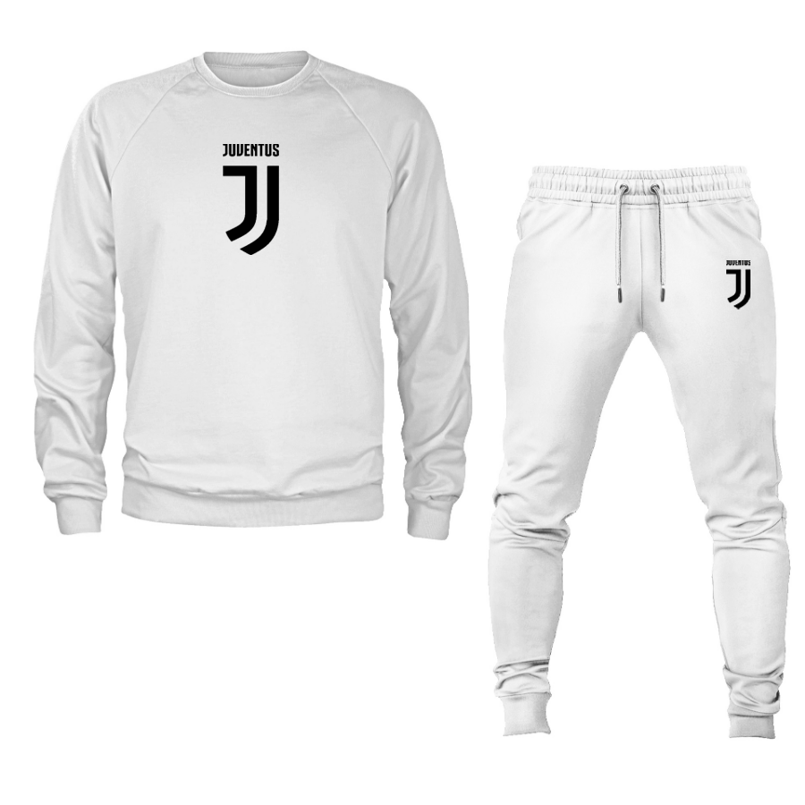 Men's Juventus Soccer Logo Crewneck Sweatshirt Joggers Suit