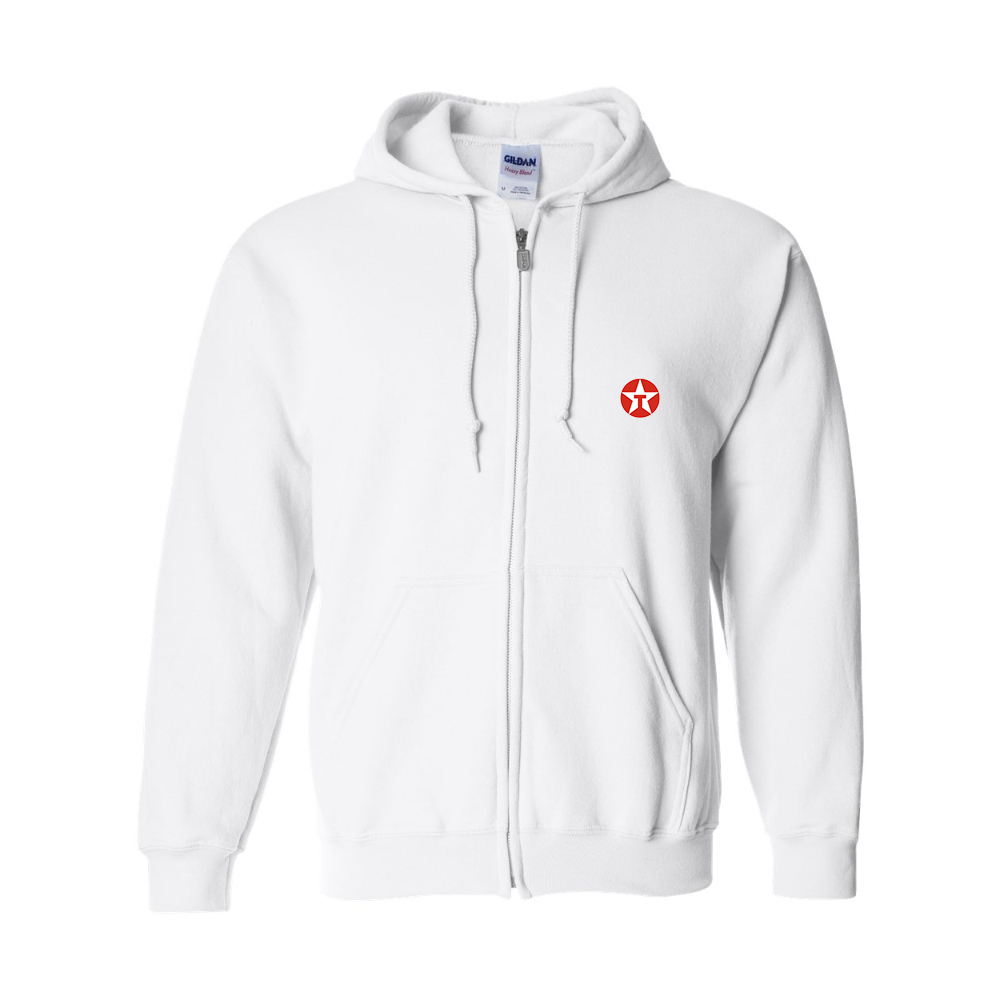 Men's Texaco Logo Gildan  Heavy Blend Full Zip Hooded Sweatshirt