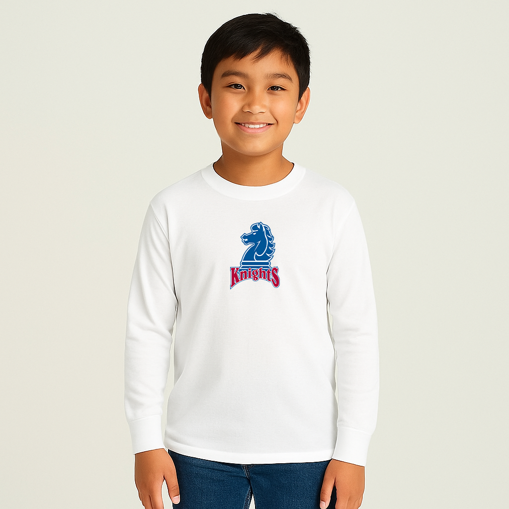 Youth Fairleigh Dickinson Knights Logo Cotton Long Sleeve T-Shirt