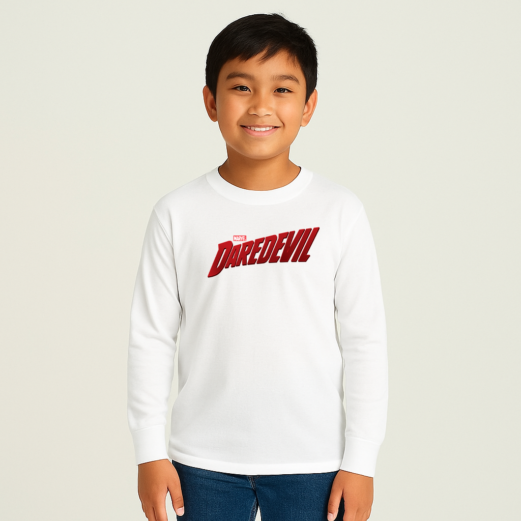 Youth Kids Daredevil Marvel Long Sleeve T-Shirt