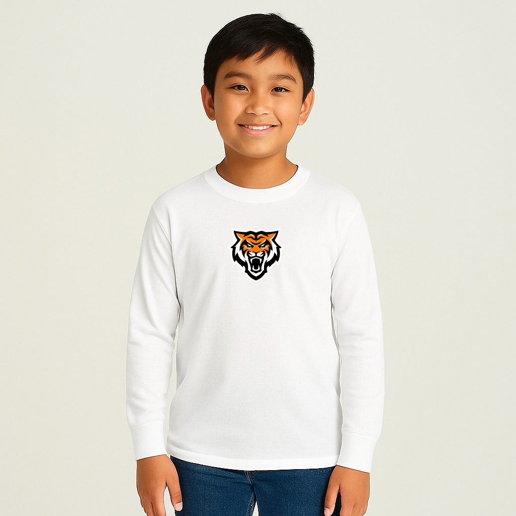 Youth Idaho State Bengals Logo Cotton Long Sleeve T-Shirt