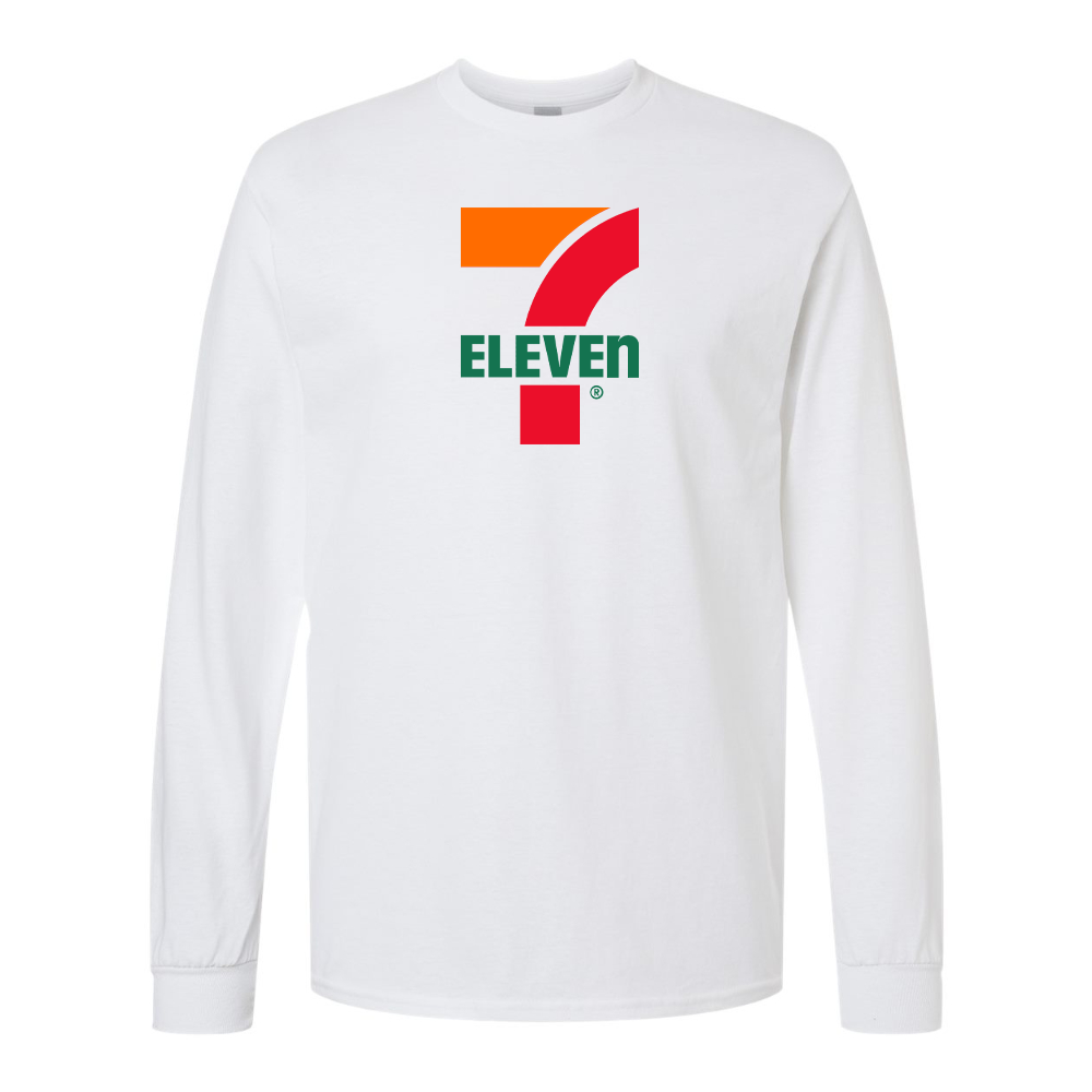 Men's 7 Eleven Logo Gildan Heavy Cotton Long Sleeve T-Shirt