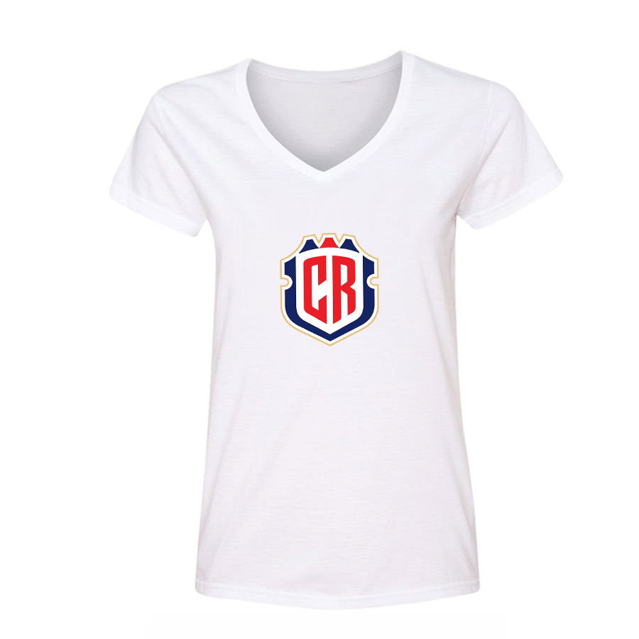 Women's Costa Rica National Soccer Team V-Neck T-Shirt