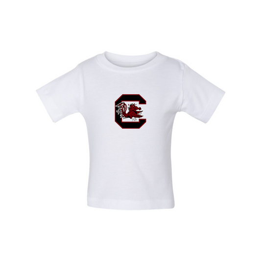 South Carolina Gamecocks Logo BELLA CANVAS Infant Jersey Tee