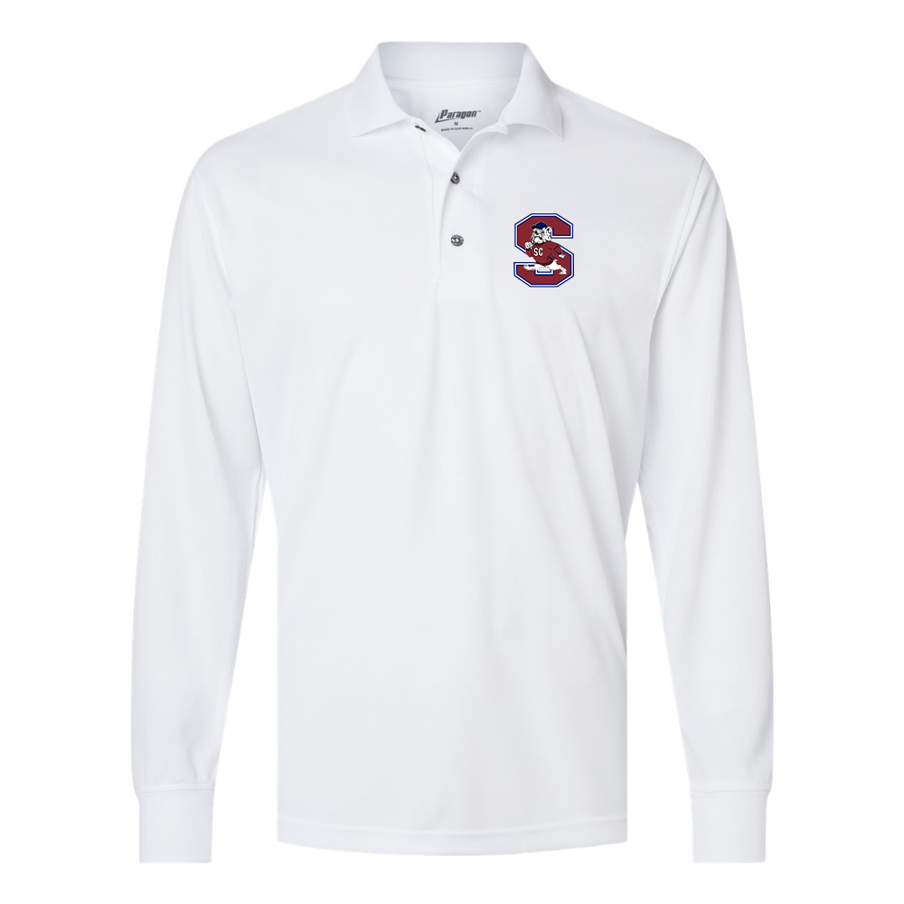 Men's South Carolina State Bulldogs Logo Paragon Prescott Long Sleeve Polo