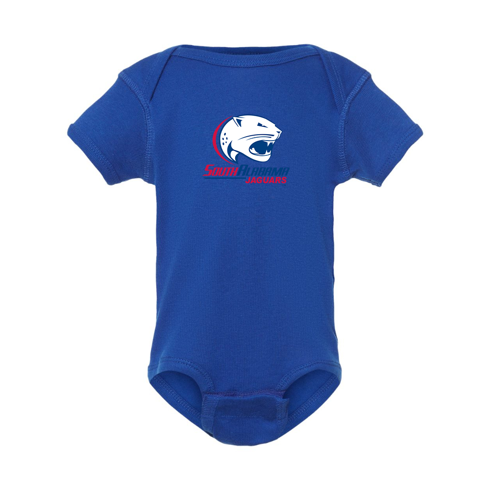 South Alabama Jaguars Logo  Rabbit Skins Infant Baby Rib Bodysuit