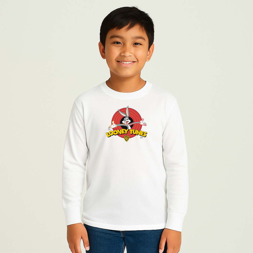 Youth Kids Looney Tunes Warner Brothers Cartoon Long Sleeve T-Shirt