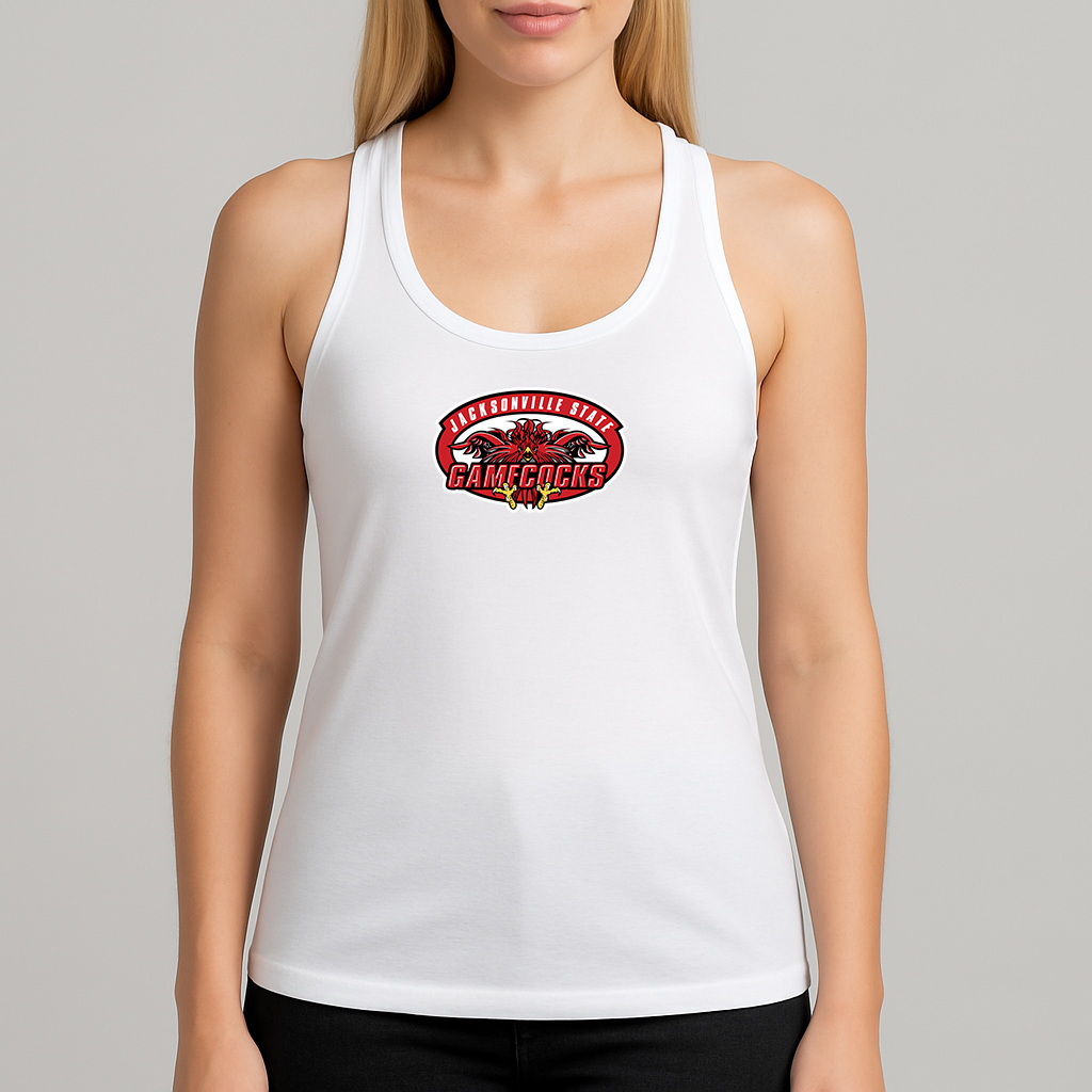 Women's Jacksonville State Gamecocks Logo Next Level Ideal Racerback Tank