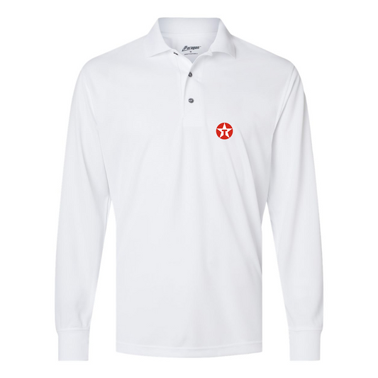 Men's Texaco Logo Paragon Prescott Long Sleeve Polo