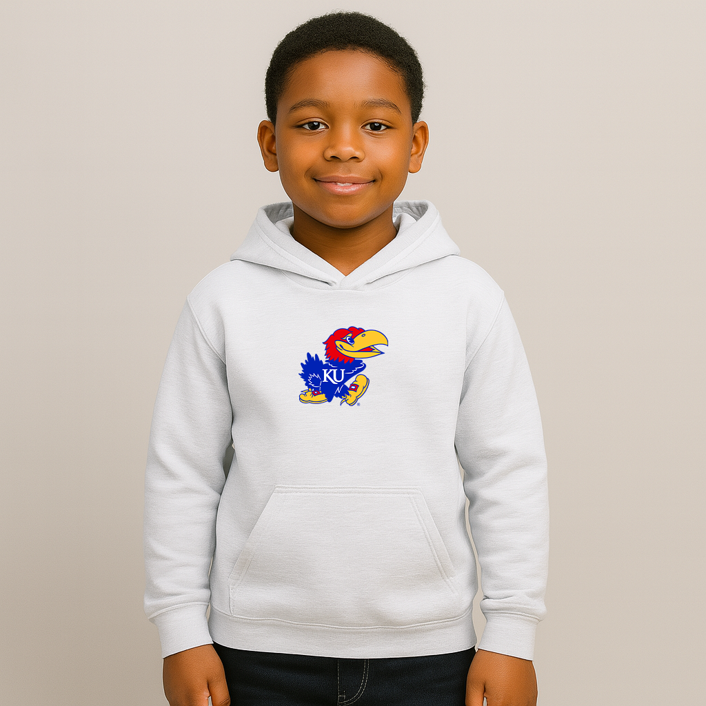 Youth Kansas Jayhawks Logo Pullover Hoodie