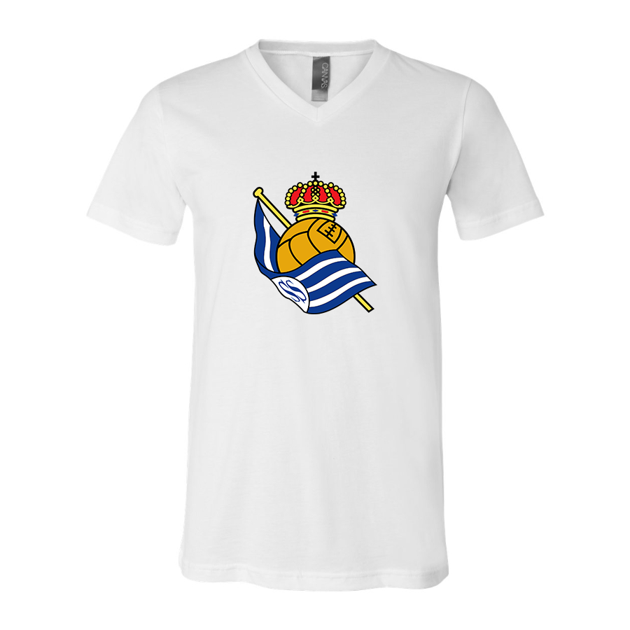 Men’s  Real Sociedad FC  - BELLA + CANVAS - Jersey V-Neck Tee - 3005