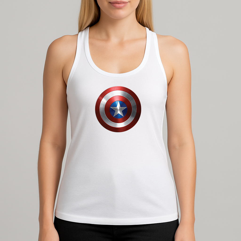 Women's Captain America Racerback Tank Top