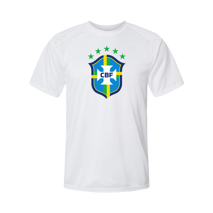 Youth Kids Brazil National Soccer Team Performance T-Shirt