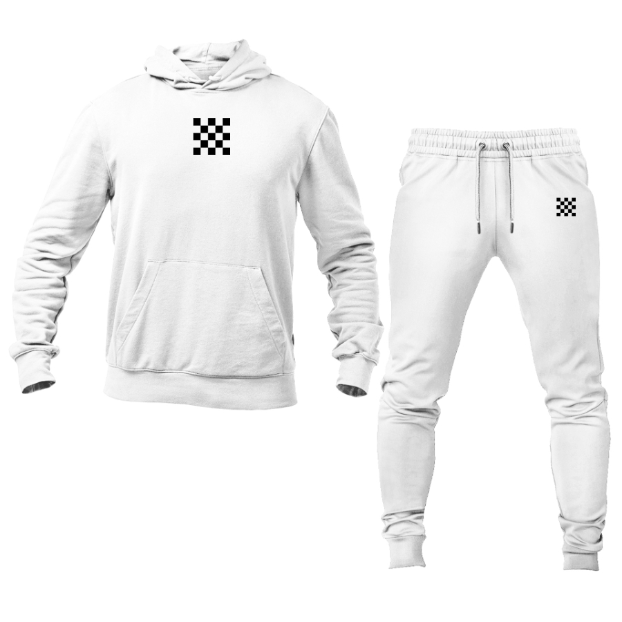 Men's Checker Motors Corporation Logo Hoodie Joggers Set