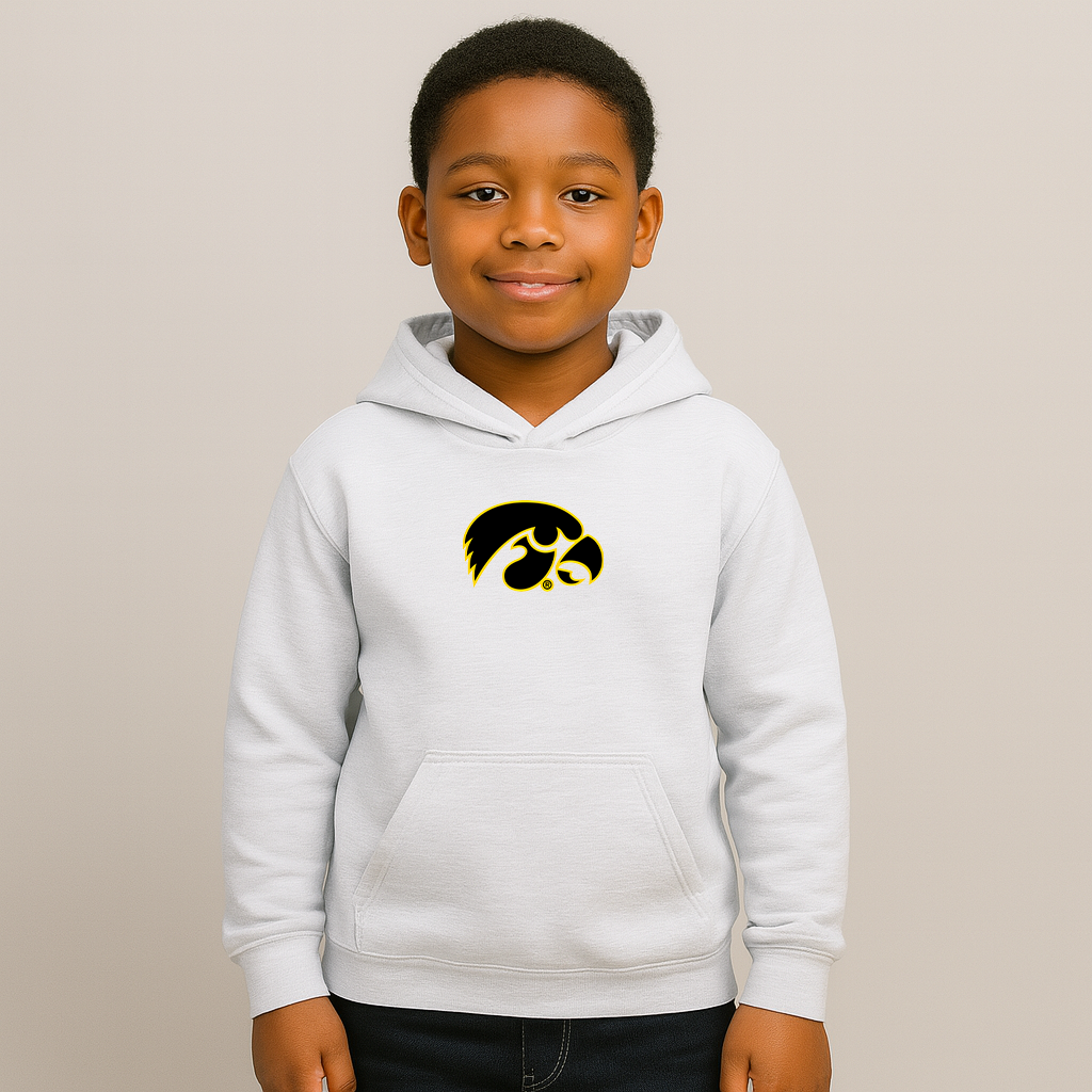Youth Iowa Hawkeyes Logo Pullover Hoodie