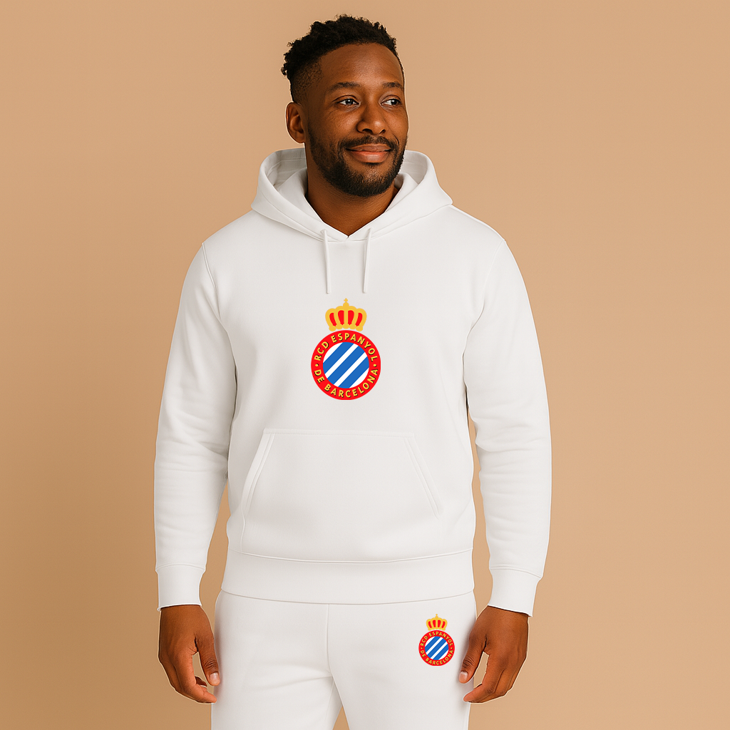 Men's Espanyol Soccer Logo Hoodie Joggers Set