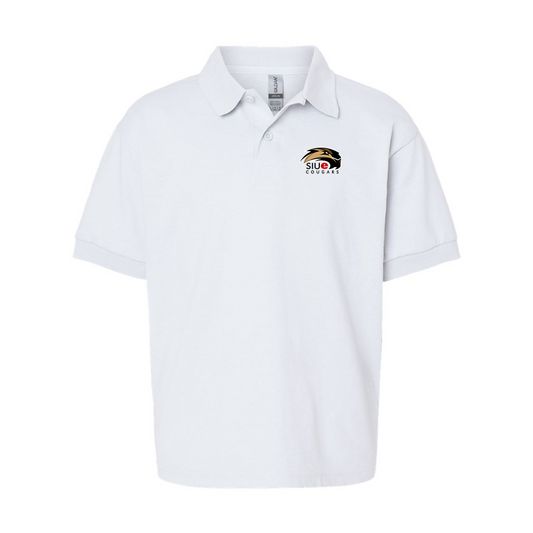 Youth SIU Edwardsville Cougars Logo Gildan Dry Blend Jersey Polo